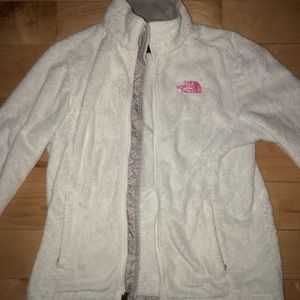 white north face jacket.